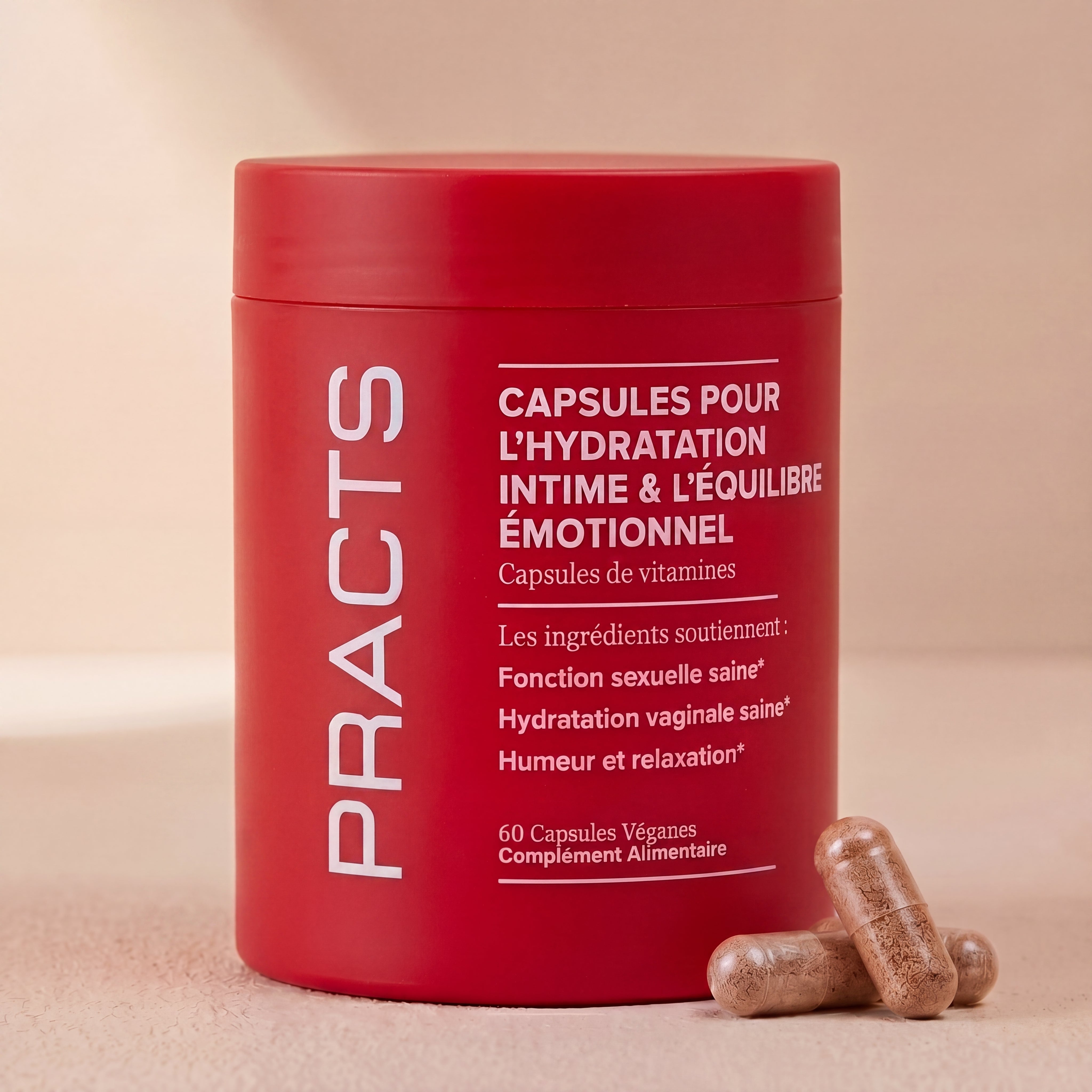 PRACTS Capsules pour l'hydratation intime & l'équilibre émotionnel